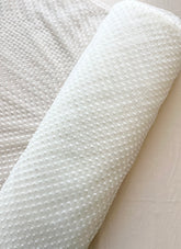 Tulle cu Buline Crem Deschis - 1.5 m Latime